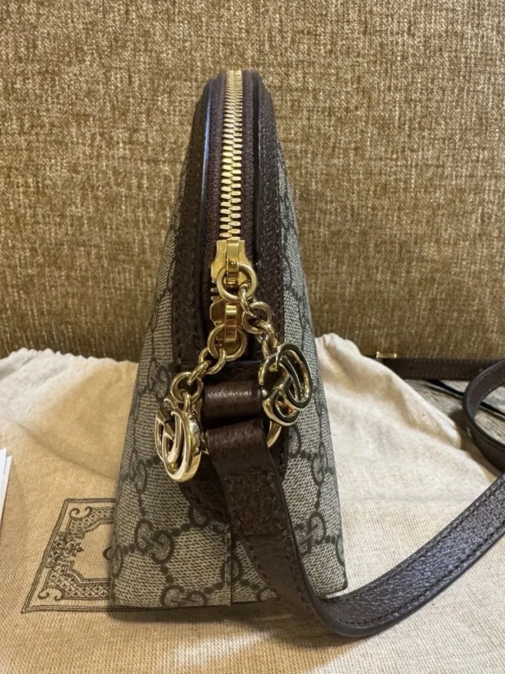 GUCCI OPHIDIA GG Small Dome Shoulder Bag